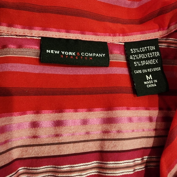 New York & Company Stretch striped button down - Picture 5 of 5